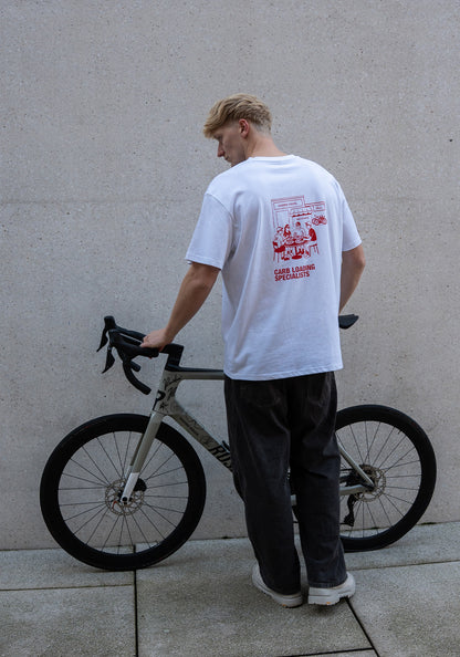 RAIDEN T-Shirt CARB LOADING SPECIALISTS WHITE (OVERSIZED FIT) – Produktbild 7