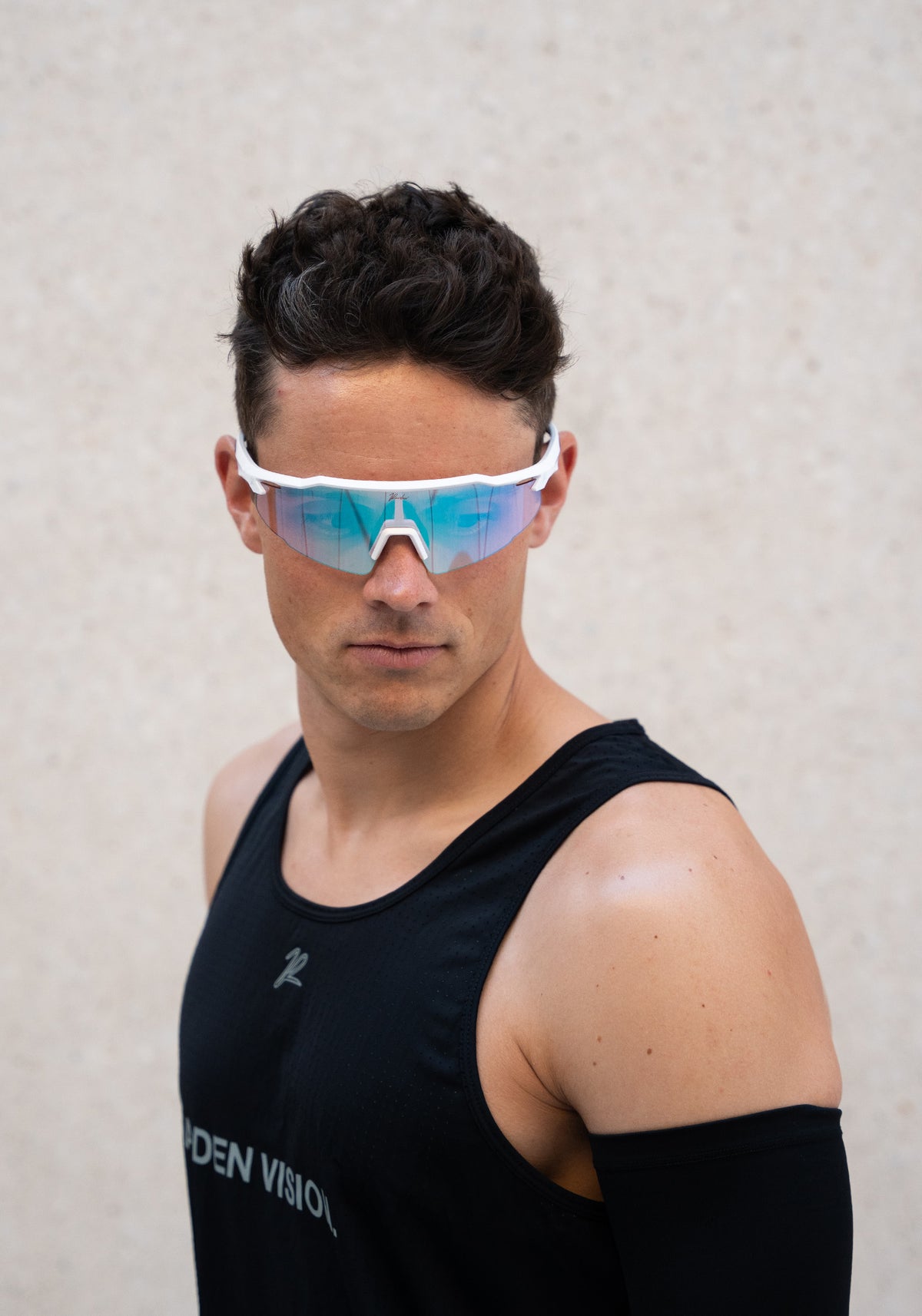 Schnelle Brille RAIDEN "White/ Thermal Green Lilac"