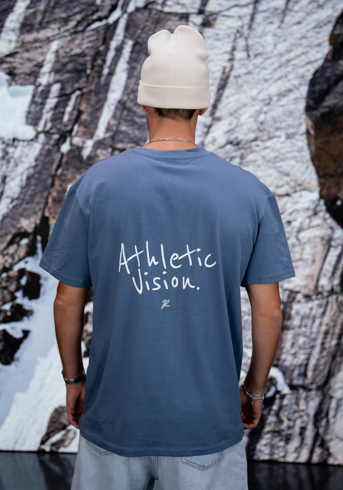 Oversized Tee Athletic Vision - Vintage Blue