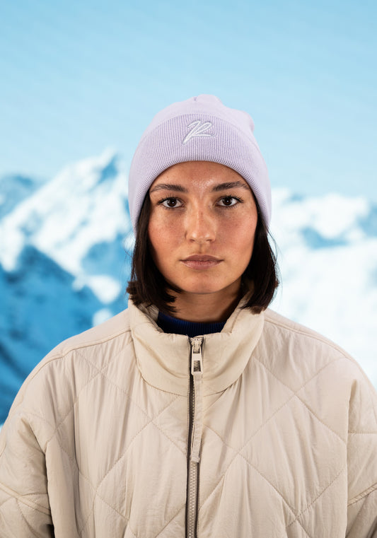 Sustainable Beanie "The R" Light Lilac