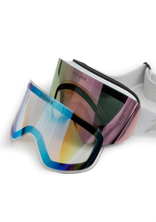 Skibrille RAIDEN "Cylindrical" mit Wechselglas - White Berry Pink