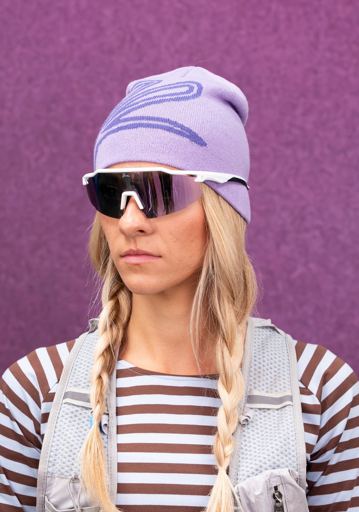 Schnelle Brille White/ Berry Pink