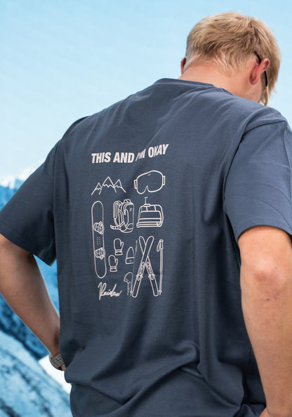 RAIDEN T-Shirt "THIS AND I'M OKAY" WINTERSPORT (OVERSIZED FIT)