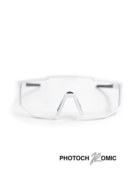 Sportbrille RAIDEN "R8" Photochromic "White / Switching Pink"
