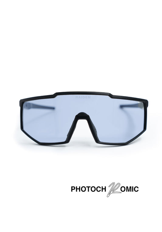 Sportbrille RAIDEN "R8" Photochromic "Black / Switching Blue"