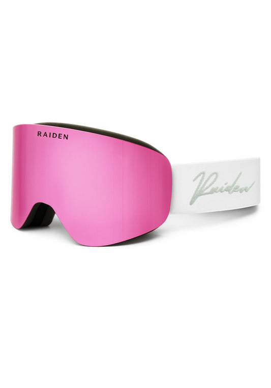 Skibrille RAIDEN "Cylindrical" mit Wechselglas - White Berry Pink
