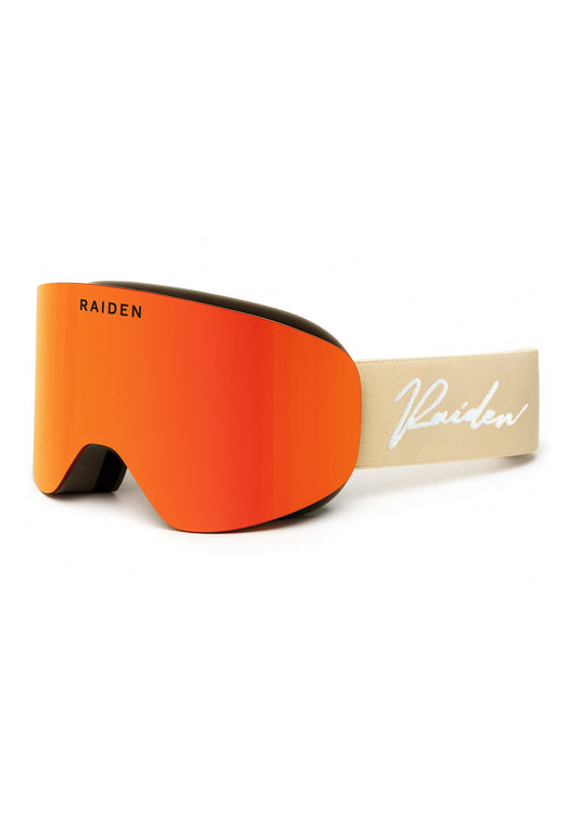 Skibrille RAIDEN "Cylindrical" mit Wechselglas | Sand Orange