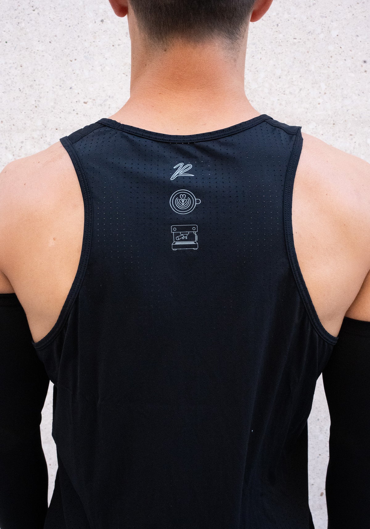 RAIDEN Running Singlet Coffee DNA Men [Coffee Details]