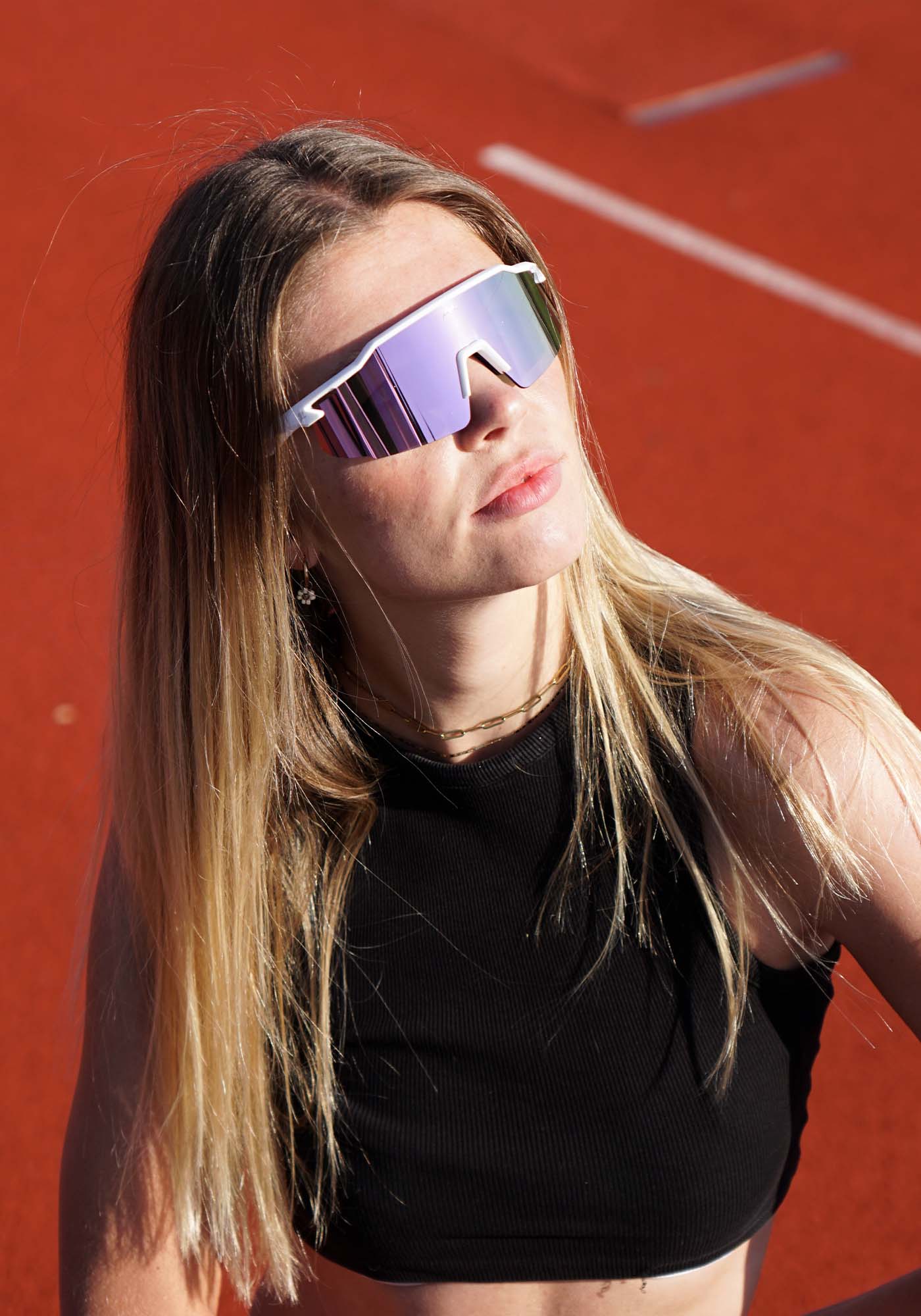 Schnelle Brille White Pink 08