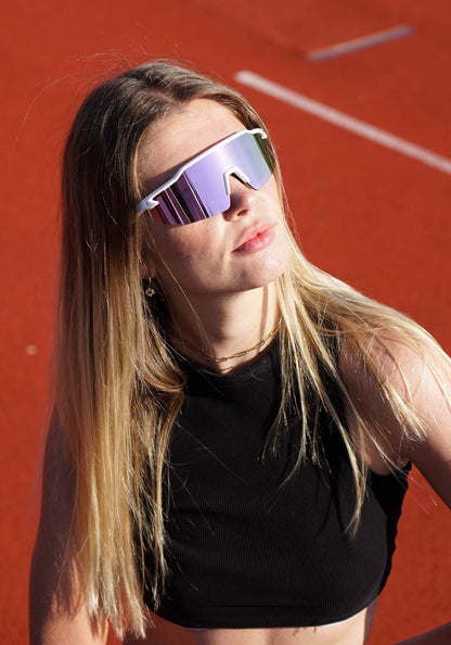 Schnelle Brille White Pink 08